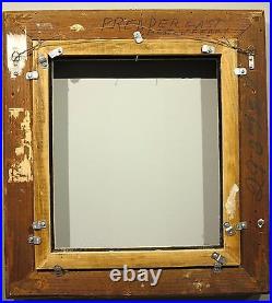 Custom carved wood painting picture frame fits 13 x 14.5 inches