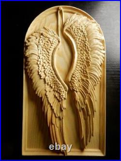 Fallen angel wings Perfect Wood carved picture wall decoration plaque gift