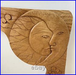 Fantasy Wood Carved A Rabbit-Sun & Moon Mirror or Picture Frame/Magical Fantasy