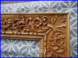 Hand Carved wood Ornate Floral and birds Baroque style Picture Mirror Frame