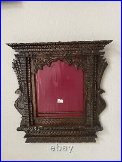 Hand carved wood picture frame