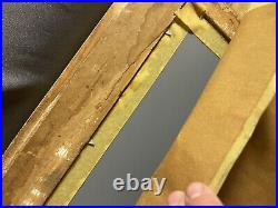 LARGE Antique Victorian Period Gilt Carved Wood & Gesso Frame with Mirror