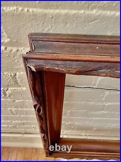 LARGE Deep Antique Victorian Walnut Hand Carved Picture Frame Tree Branch / Log