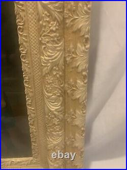 LARGE VICTORIAN Antique Ornate Carved Wood Picture Frame. Early1900s