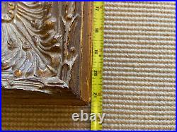 LARGE Vintage Ornate Gold/Bronze Gilt Wood Carved Baroque Frame 26x21 outside