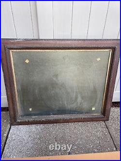 Large 44X36 Antique 1900s Ornate Carved Silver on Wood Picture Frame
