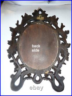 Lavishly Carved And Wonderfully Designed Oval Black Forest Picture Frame