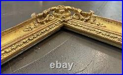 Louis XV -24 x 30 SOLID WOOD HAND CARVED PICTURE FRAME GILDED IN 22K GOLD LEAF