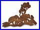Mural Elephants Wall Relief Picture Deco Carving Teak Wood Natural Tree Pane
