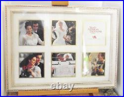 New Ivory Brown Washed Carved Solid Wood Picture Frame Wedding 22.5 X 16.5 USA