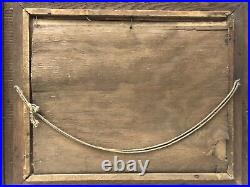 Old Vintage Carved Wood Couple Picture Photo Frame 1800s 26x30 Rare