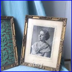 Pair Antique Wood Gesso Victorian French Frames Carved Gilt Picture Gold 11