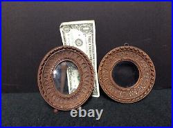 Pair of Carved Wood Antique Miniature Picture Frames