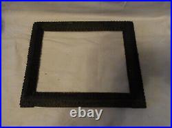 Picture Photo Frame Tramp Art Chip Carved Wood Antique German #UEBN1