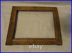 Picture Photo Frame Tramp Art Chip Carved Wood Antique German #UEBN1