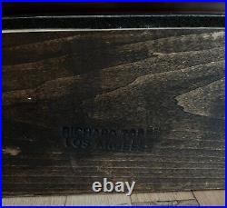 RICHARD TOBEY Original 22K White Gold Burnished Carved Wood Frame 42 X 29.5 in