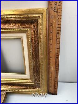 SET (3) Vintage MCM Carved Mexico Wood Picture Frame, Holds (1) 7x9 (2) 8x10