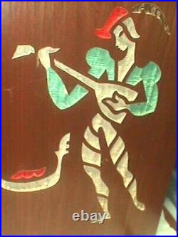SPANISH FLAMENCO DANCER Picture SET WOOD Carved ART 17 1/4 x 11 1/2