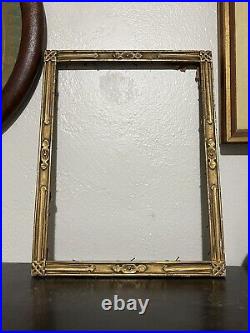SUPERB ATQ ARTS & CRAFT SCHOOL X TAOS STYLE GOLD GILT GESSO 9x12 PICTURE FRAME