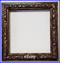 Two Vintage Matching Hand Carved Mexican Frames Viewing Size 11x11.5 FREE SHIP