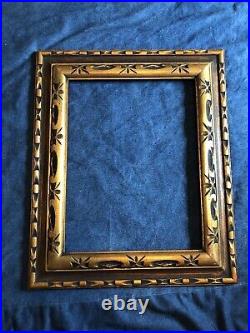 Vintage 20 X 24 Hand Carved Rococo Gold Gilt Arts & Crafts Picture Frame