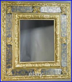Vintage Carved Gilt Wood BLACK Gold Baroque Picture Frame Cassetta 13x11 Mirror