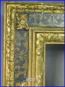 Vintage Carved Gilt Wood BLACK Gold Baroque Picture Frame Cassetta 13x11 Mirror
