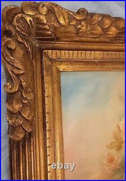 Vintage Carved Wood Gesso Gilt Baroque Art Frame Large 31 X 25