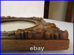 Vintage Carved Wood Picture Frame 13 X 11 Heavy Great Design-With Glass