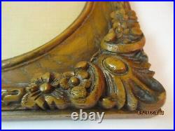Vintage Carved Wood Picture Frame 13 X 11 Heavy Great Design-With Glass