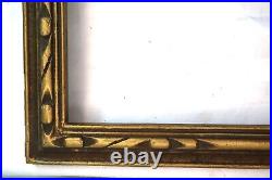 Vintage Fits 12x15 Taos Arts Craft Gold Gilt Picture Frame Wood Modernist Carved