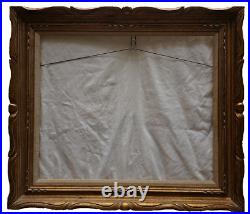 Vintage Hand Carved Frame in Original Gilt Finish Viewing Size 23.5X19.5 inches