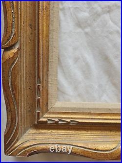 Vintage Hand Carved Frame in Original Gilt Finish Viewing Size 23.5X19.5 inches