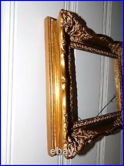 Vintage Luis XV Gold Carved Wood Frame Borroque Victorian 3D 8 x 10 in