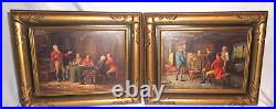 Vintage Pair of Ornate Carved Wood Gold Tone Picture Frames Fits 11 x 8
