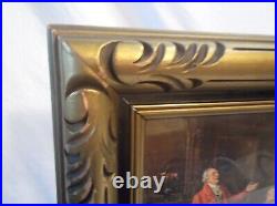 Vintage Pair of Ornate Carved Wood Gold Tone Picture Frames Fits 11 x 8