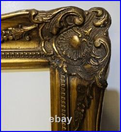 Vintage Victorian Style Ornate Gilt Carved Wood Picture Frame 17 X 20 Repo