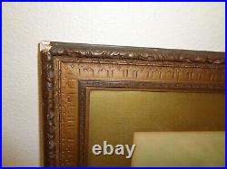 Vintage Wood Gold Carved Picture Frame with Von Vreeland Windmill Print