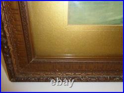 Vintage Wood Gold Carved Picture Frame with Von Vreeland Windmill Print