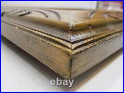 Vtg/Old Carved Solid Wood Ornate Gold Pic Frame Fits 20X30 Pic Measures 27X37