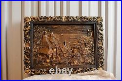 Wooden carved picture Wall Hanging Art work Home Wall decor Housewarming Gift