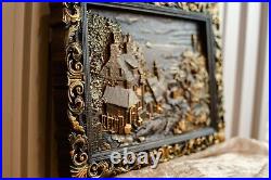 Wooden carved picture Wall Hanging Art work Home Wall decor Housewarming Gift