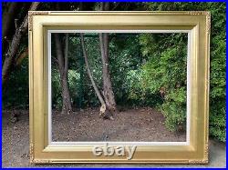 X-Large Finest Quality Custom ARTS & CRAFTS TAOS STYLE Gilt Carved Picture Frame